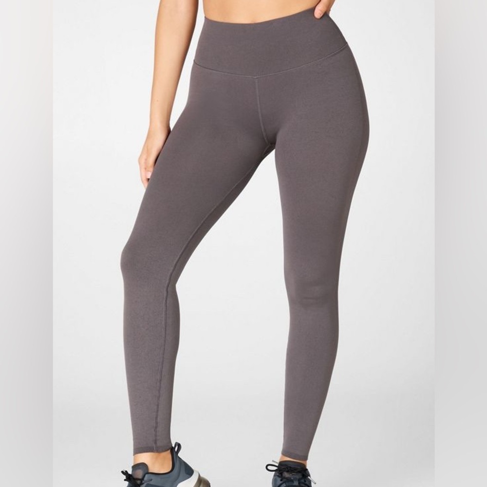 New fabletics wrap knit high waisted legging in shadow in Small